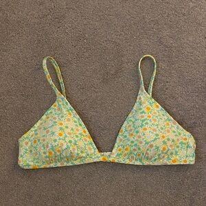 Aerie Daisy Print Triangle Bralette